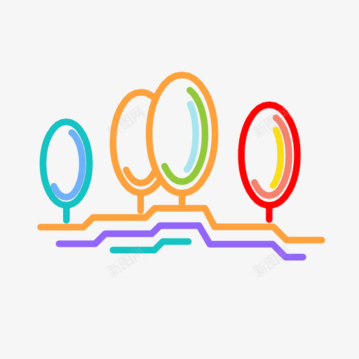 公园树秋千图标svg_新图网 https://ixintu.com 享受 公园 户外 树 游戏 秋千 绿色 草地 野餐 风景