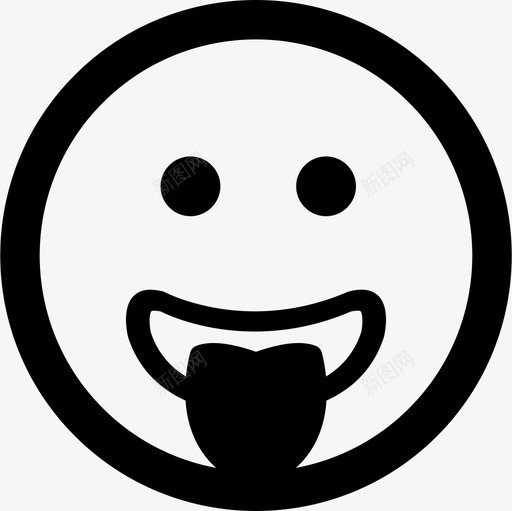 表情符号方形脸舌头伸出界面图标svg_新图网 https://ixintu.com 情绪圆润 界面 舌头伸出 表情符号方形脸