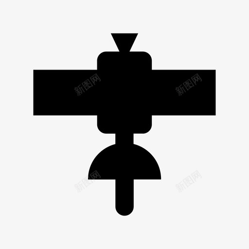 卫星出售雷达图标svg_新图网 https://ixintu.com 不 互联网材料设计图标 出售 卫星 大胆 抛物面天线 持有 碟形天线 空间 雷达 黄金