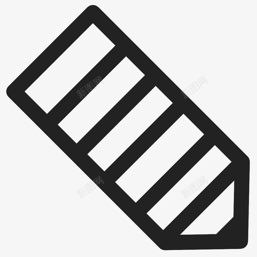 蜡笔文具开始图标svg_新图网 https://ixintu.com 书写 开始 打开 文具 点击 签名 简历 绘图 编辑 蜡笔 铅笔