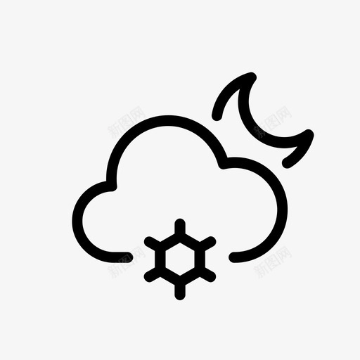 夜雪云降水月亮图标svg_新图网 https://ixintu.com 令人窒息 夜雪云 天气 暴风雪 月亮 杰作 美味 蛋糕 衣服 降水