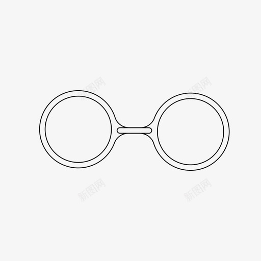 眼镜复古视图图标svg_新图网 https://ixintu.com 光学 处方 复古 查看 眼镜 矫正 视力 视图 镜框