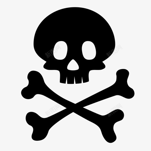 快乐罗杰骨头交叉骨图标svg_新图网 https://ixintu.com 交叉骨 危险 头骨 快乐罗杰 恐怖 预防 骨头 魔鬼