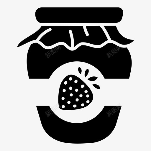 草莓酱水果酱图标svg_新图网 https://ixintu.com 水果酱 草莓酱