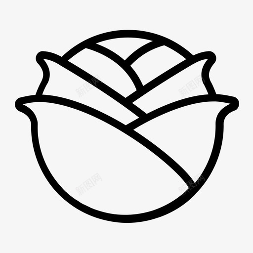 卷心菜花绿叶图标svg_新图网 https://ixintu.com 卷心菜 新鲜水果蔬菜 生菜 素食 绿叶 花 营养 蔬菜