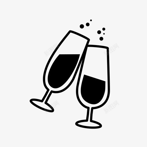 香槟酒杯白兰地酒杯水果杯图标svg_新图网 https://ixintu.com 气泡杯 水果杯 派对 白兰地酒杯 调酒杯 起泡饮料 酒杯 酒精 食品饮料 香槟酒杯