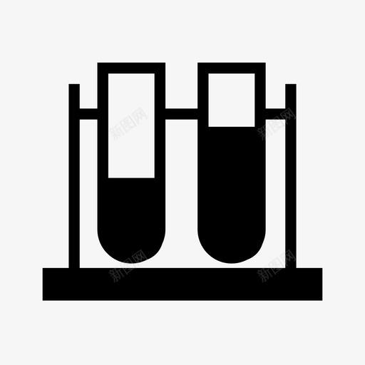 试管架科学研究图标svg_新图网 https://ixintu.com 化学 实验 实验室 烧杯 烧瓶 研究 科学 试管架
