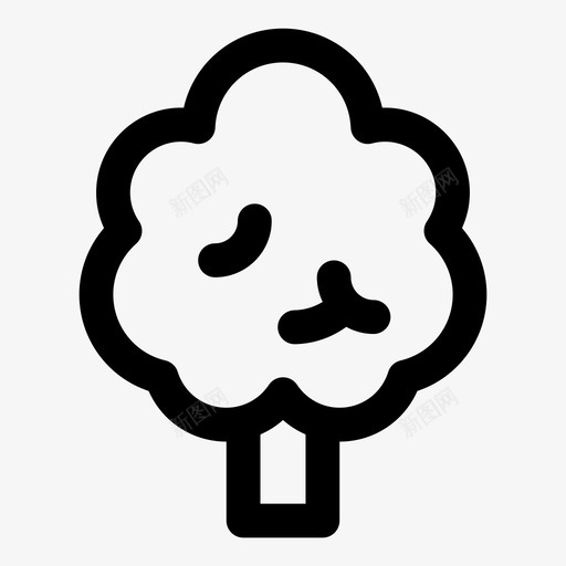 树叶多年生植物图标svg_新图网 https://ixintu.com 亚麻 叶 多年生植物 木材 树 树干 芽