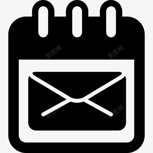 日历上的电子邮件信封界面日历图标svg_新图网 https://ixintu.com 日历上的电子邮件信封 日历图标 界面