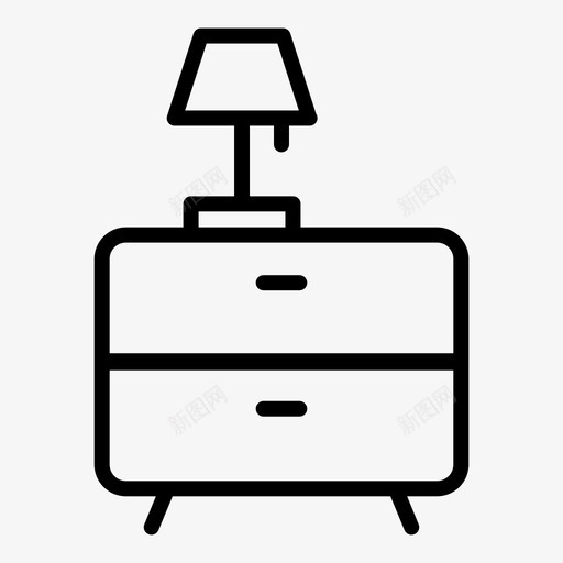 梳妆台橱柜控制台图标svg_新图网 https://ixintu.com ui视网膜套件 家具 抽屉 控制台 桌子 梳妆台 橱柜 灯 灯罩