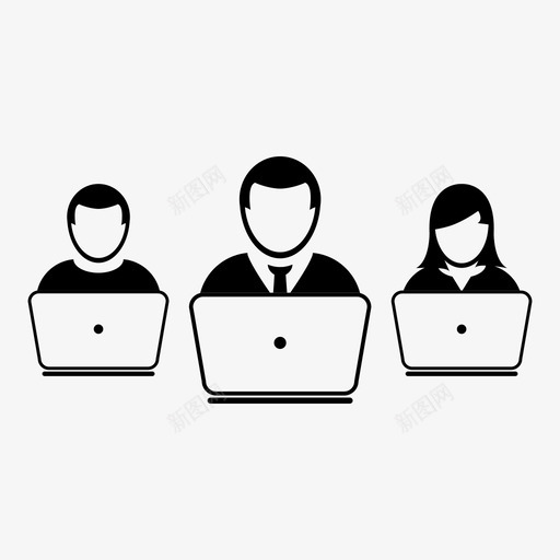 客户用户图标组团队svg_新图网 https://ixintu.com 互联网等 团队 客户 用户图标组 笔记本电脑 计算机