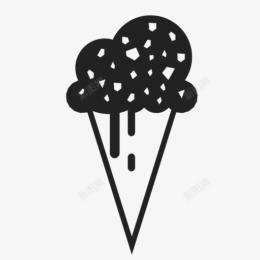 冰淇淋筒夏季雪糕图标svg_新图网 https://ixintu.com 乳制品 冰淇淋筒 冷冻 夏季 威化饼 甜点 雪糕 食品