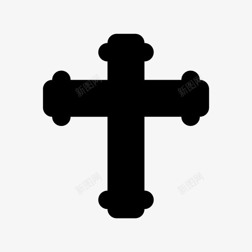 圣十字架圣诞节和复活节材料标图标svg_新图网 https://ixintu.com 圣十字架 圣诞节和复活节材料设计图标