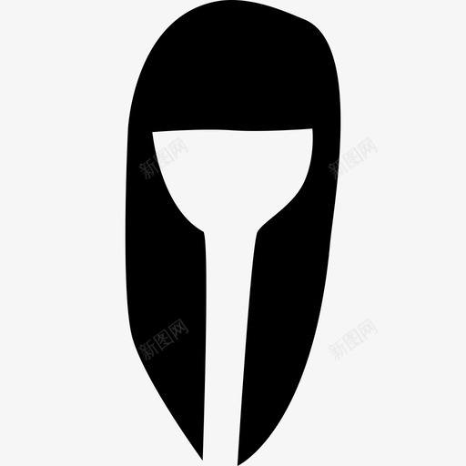 女性长发造型发廊图标svg_新图网 https://ixintu.com 发廊 女性长发 造型