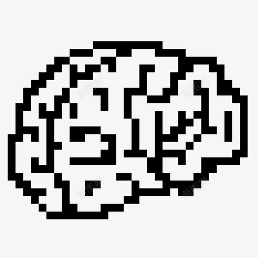 大脑像素派图标svg_新图网 https://ixintu.com 伤痕 像素 器官 大脑 小脑 挞 数字 沿着 派 电子杂志