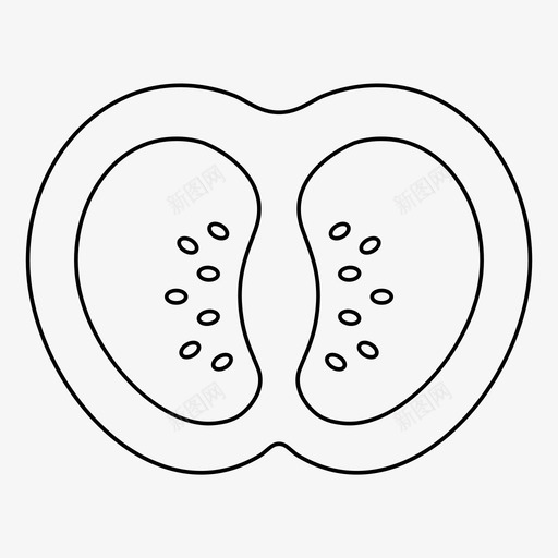 番茄切片种子图标svg_新图网 https://ixintu.com 三明治 切片 振荡 搅拌 放牧 新鲜 水果 爆发 番茄 种子 红色 震动