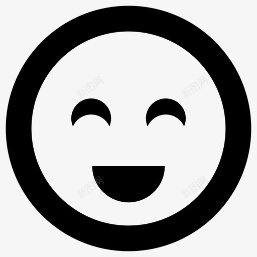 咧嘴笑派开心图标svg_新图网 https://ixintu.com 令人厌烦 伴随 兴奋 咧嘴笑 开心 派 脸 补充 表情 队形