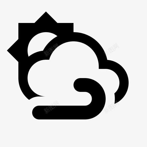 白天风天气阳光图标svg_新图网 https://ixintu.com 云 光线 天气 材料设计 材料设计天气迷你 白天风 辐射 阳光