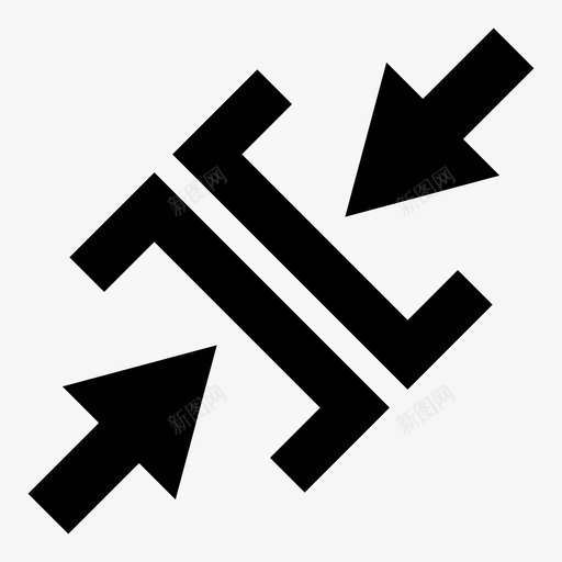 按对角线调整大小缩小图标svg_新图网 https://ixintu.com 减小 压缩 对象 导航箭头 按对角线 按箭头 最小化 缩小 调整大小
