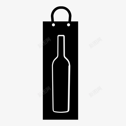 酒包购物袋图标svg_新图网 https://ixintu.com 购物袋 酒包