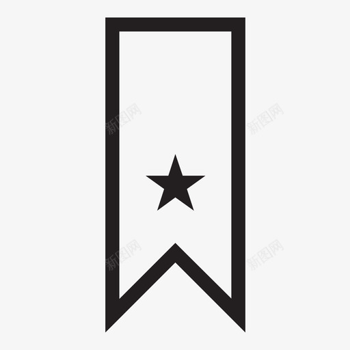 书签书籍旗帜图标svg_新图网 https://ixintu.com 丝带 书签 书籍 旗帜 星星 标记