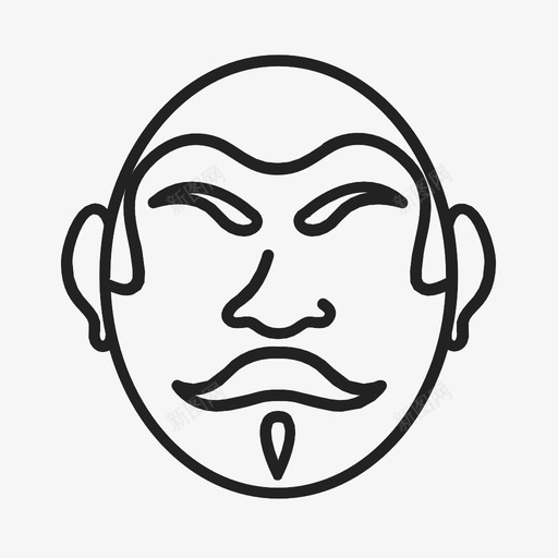 胡子灵魂补丁鬓角图标svg_新图网 https://ixintu.com 头发 山羊胡子 时尚 灵魂补丁 胡子 脸 臀部 鬓角