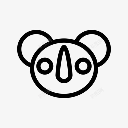 小袋鼠动物和鸟类线图标svg_新图网 https://ixintu.com 动物和鸟类线图标 小袋鼠 袋鼠简笔画