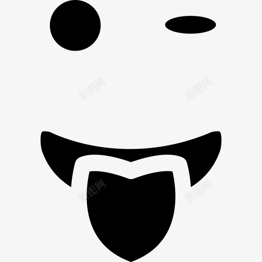 眨眼表情笑脸用舌头伸出嘴巴呈方形圆形轮廓形状界面情绪正常图标svg_新图网 https://ixintu.com 情绪正常 界面 眨眼表情笑脸用舌头伸出嘴巴呈方形圆形轮廓形状
