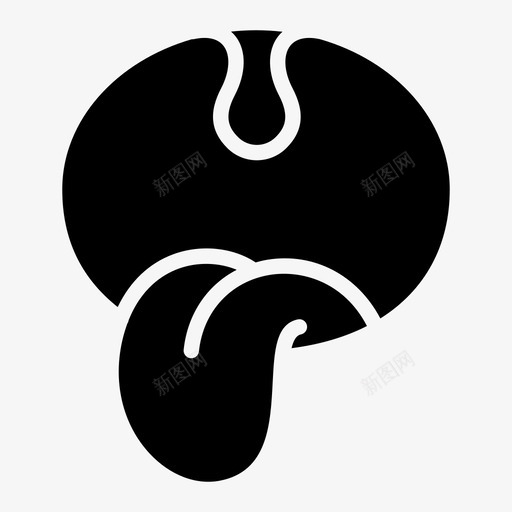 扁桃体口腔调侃图标svg_新图网 https://ixintu.com 口腔 喉咙 扁桃体 治疗师 舌头 药平 调侃 钳子