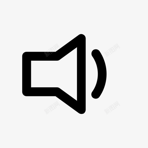 低音量立体声扬声器图标svg_新图网 https://ixintu.com 低音量 听觉 声音 扬声器 用户界面 电脑 立体声 软 音乐 音频