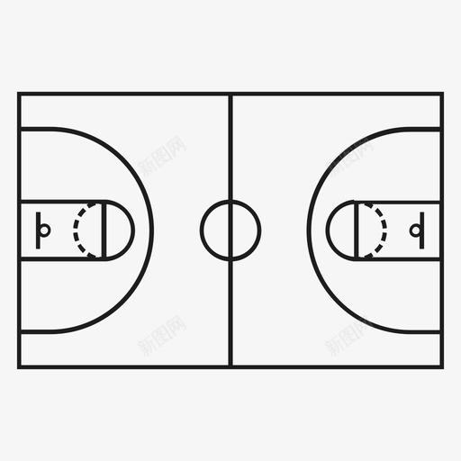 篮球场运动场图标svg_新图网 https://ixintu.com 篮球场 运动场