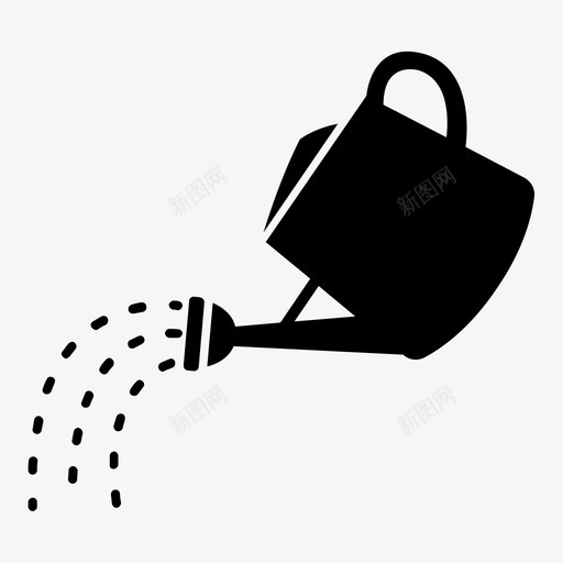 水壶联合洒水图标svg_新图网 https://ixintu.com 加上 园艺 多个 新的 春天 水壶 洒水 浇灌 移除 联合