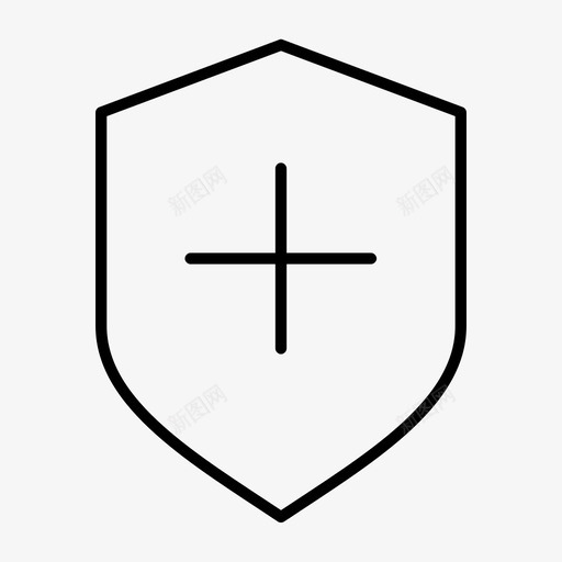 添加安全防护安全标志图标svg_新图网 https://ixintu.com 安全 安全徽章 安全标志 添加安全 著名图标瘦 间谍软件 防御 防护