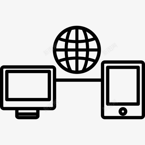 圆中的世界连接符号接口seopack图标svg_新图网 https://ixintu.com seopack 圆中的世界连接符号 接口