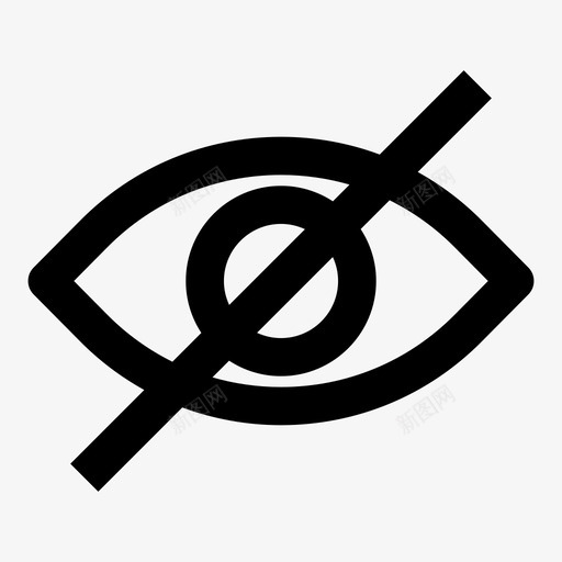 不可见签名推迟图标svg_新图网 https://ixintu.com 不可见 加上 推迟 更多 添加 看不见 眼睛 签名 隐藏