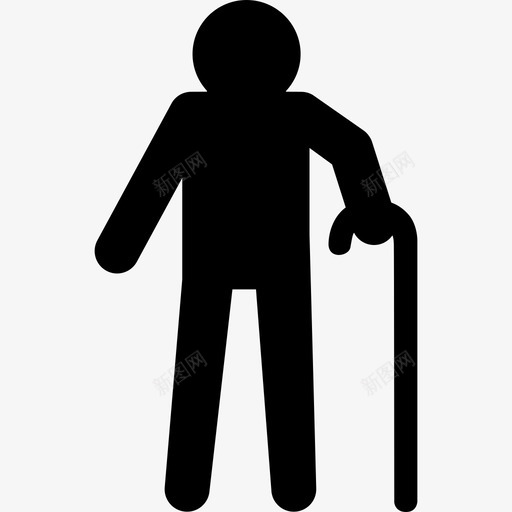 祖父的剪影人物家庭偶像图标svg_新图网 https://ixintu.com 人物 家庭偶像 祖父的剪影