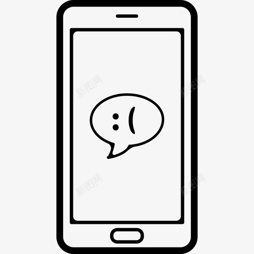 手机屏幕上的语音泡泡工具和用具手机图标svg_新图网 https://ixintu.com 工具和用具 手机 手机屏幕上的语音泡泡