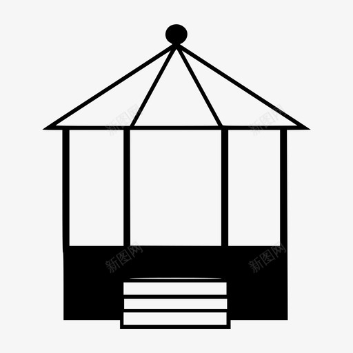 露台查尔斯顿公园图标svg_新图网 https://ixintu.com 伍兹 保护 公园 南卡罗来纳州 南部 查尔斯顿 阴影 雨 露台