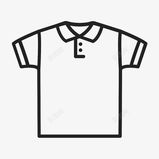 马球衫休闲t恤图标svg_新图网 https://ixintu.com t恤 休闲 穿 舒尔衫 马球衫