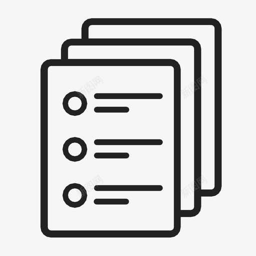 列表三份任务图标svg_新图网 https://ixintu.com 三份 任务 作业 列表 多项选择 排序列表 文档 项目符号列表 项目符号项