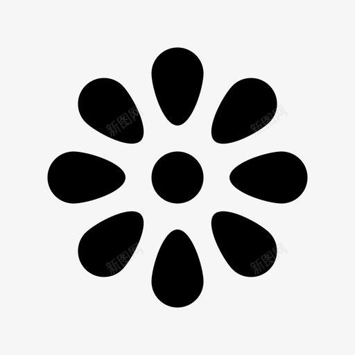 花芳香花瓣图标svg_新图网 https://ixintu.com 图像 水疗花 美容和水疗材料设计图标 自然美 花 花瓣 芳香