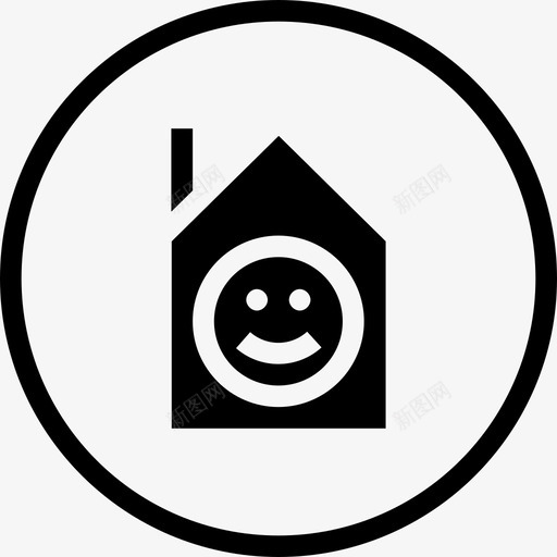 快乐的家微笑不图标svg_新图网 https://ixintu.com 不 出售 商业服务圆坚实的第三卷 大胆 微笑 快乐的家 持有 改善 环境 黄金