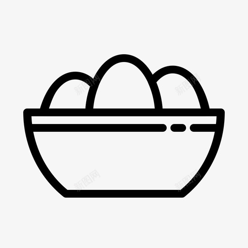 鸡蛋碗容器图标svg_新图网 https://ixintu.com 复活节 容器 帕斯卡尔 易碎品 碗 贝壳 食品 鸡蛋