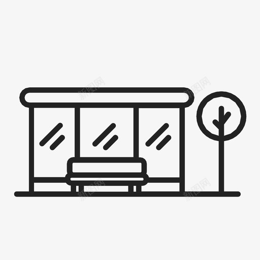巴士站树潮汐图标svg_新图网 https://ixintu.com 巴士站 振荡 最新技术 树 潮汐 跳动 长凳 震动