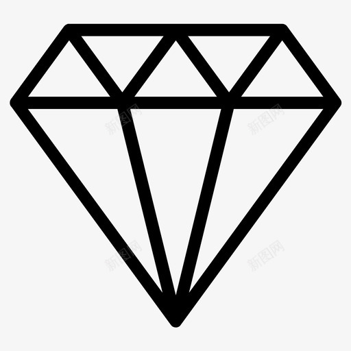 钻石独家昂贵图标svg_新图网 https://ixintu.com 奢华 昂贵 独家 珍贵 珠宝 花哨 贵重 钻石 顶级
