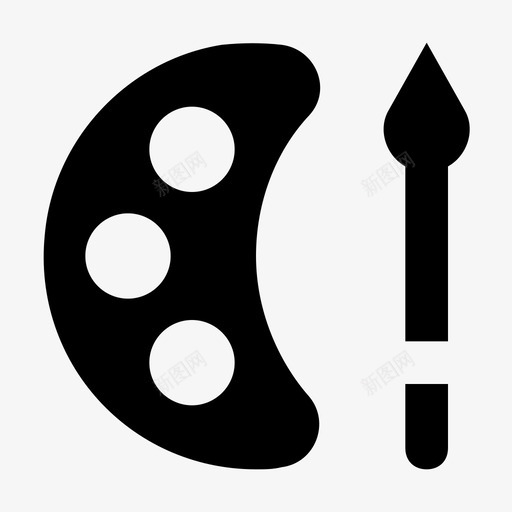 绘画教育和学校材料标图标svg_新图网 https://ixintu.com 教育和学校材料设计图标 绘画