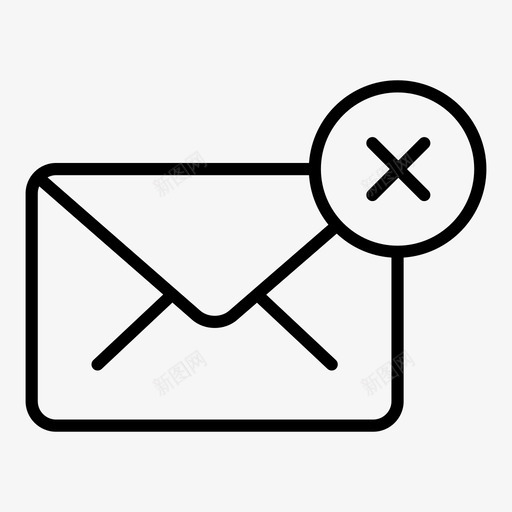 删除邮件取消销毁图标svg_新图网 https://ixintu.com 信封 删除 删除邮件 取消 擦除 用户界面视网膜设置 邮件 销毁