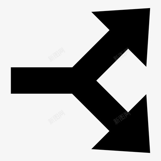 拆分拆分箭头标志图标svg_新图网 https://ixintu.com 分隔 向右箭头 导航箭头 拆分 拆分箭头 新建 更多 标志 标记 连接 高