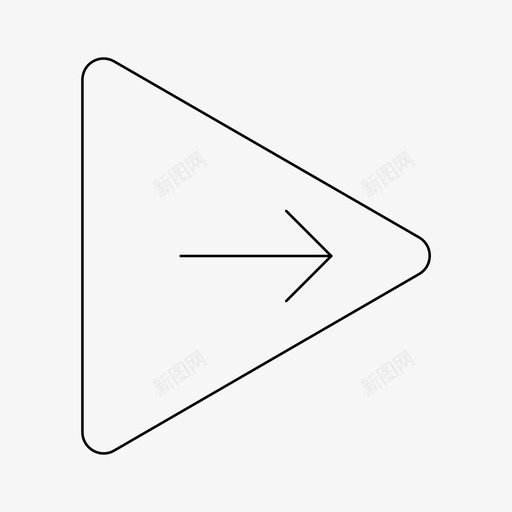右箭头细右箭头向前跳过图标svg_新图网 https://ixintu.com 右箭头 细右箭头向前跳过