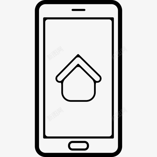 手机屏幕上的主页符号工具和用具电话集图标svg_新图网 https://ixintu.com 工具和用具 手机屏幕上的主页符号 电话集